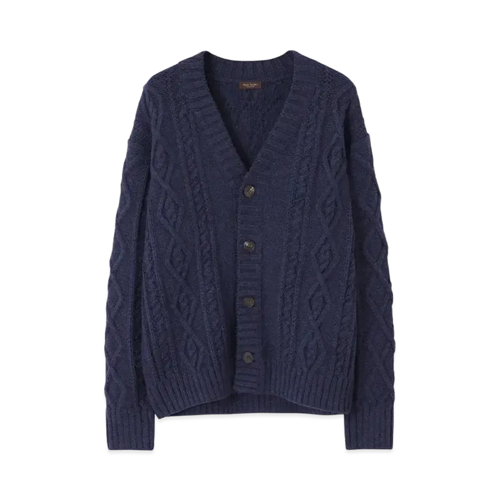 Paul Smith Cable Cardigan Knit "Navy"