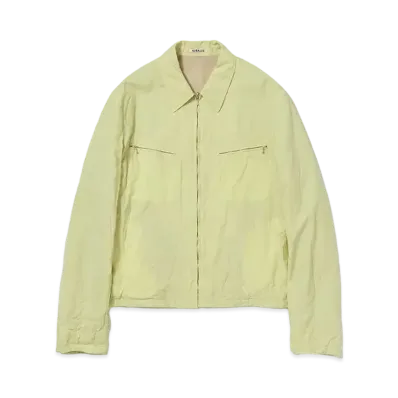 AURALEE High Count Wool Poplin Blouson "Yellow "