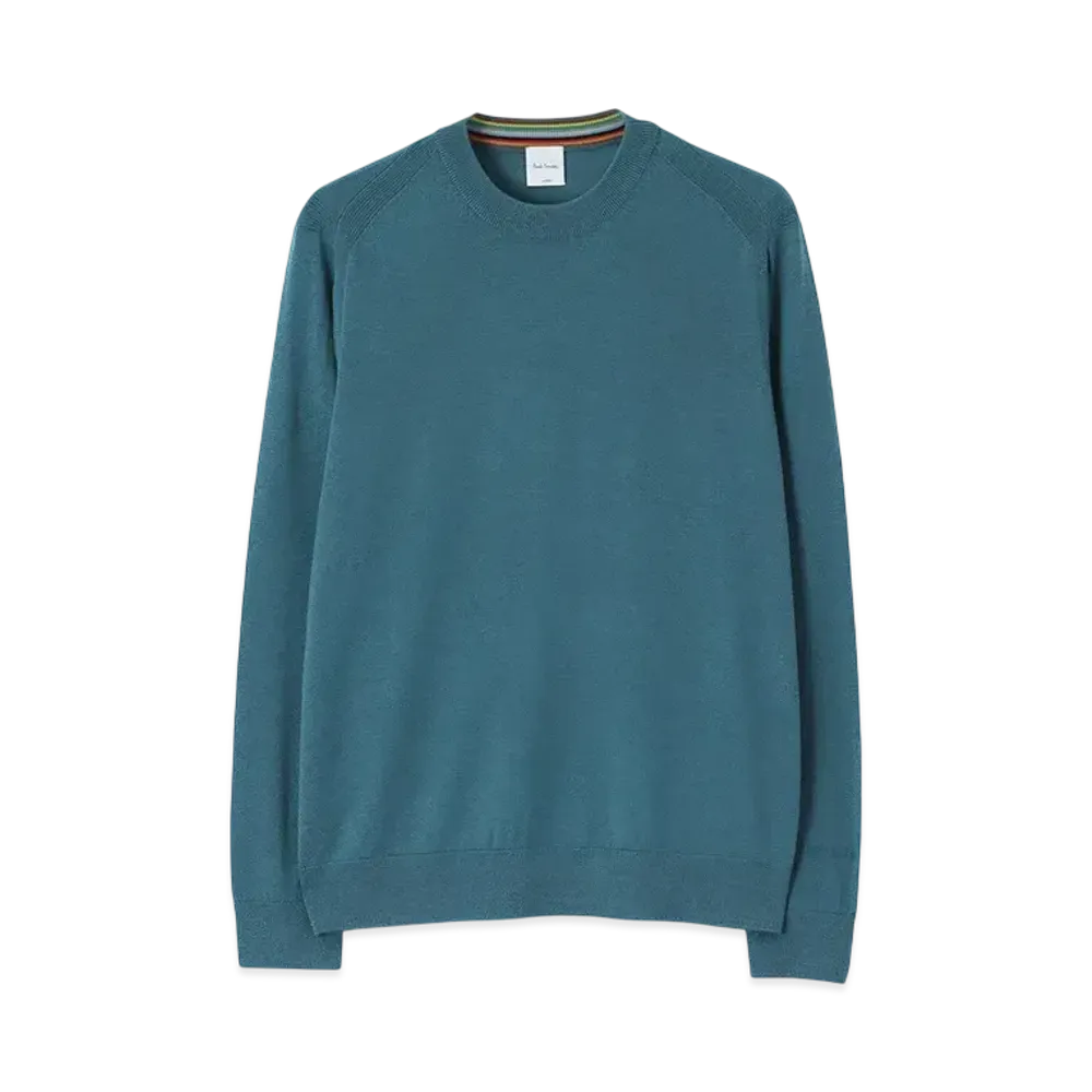 Paul Smith Fine Gauge Crew Neck Knit "BlueGreen"