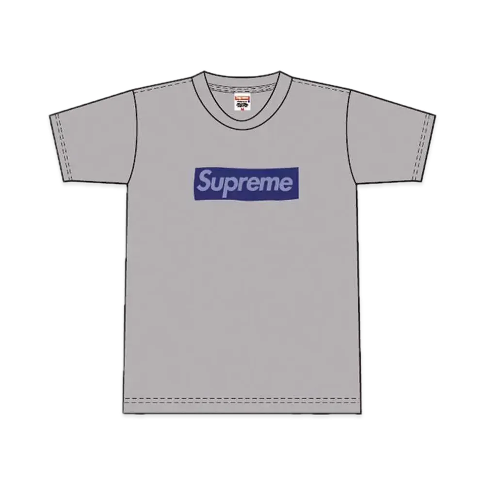 シュプリーム モレスキン ボックス ロゴ Tシャツ "ヘザー グレー"