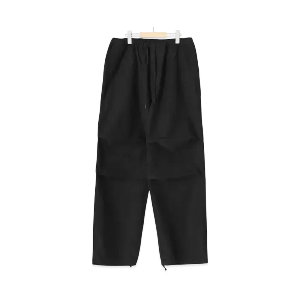 COMOLI Moleskin Knee Tuck Pants "Black"