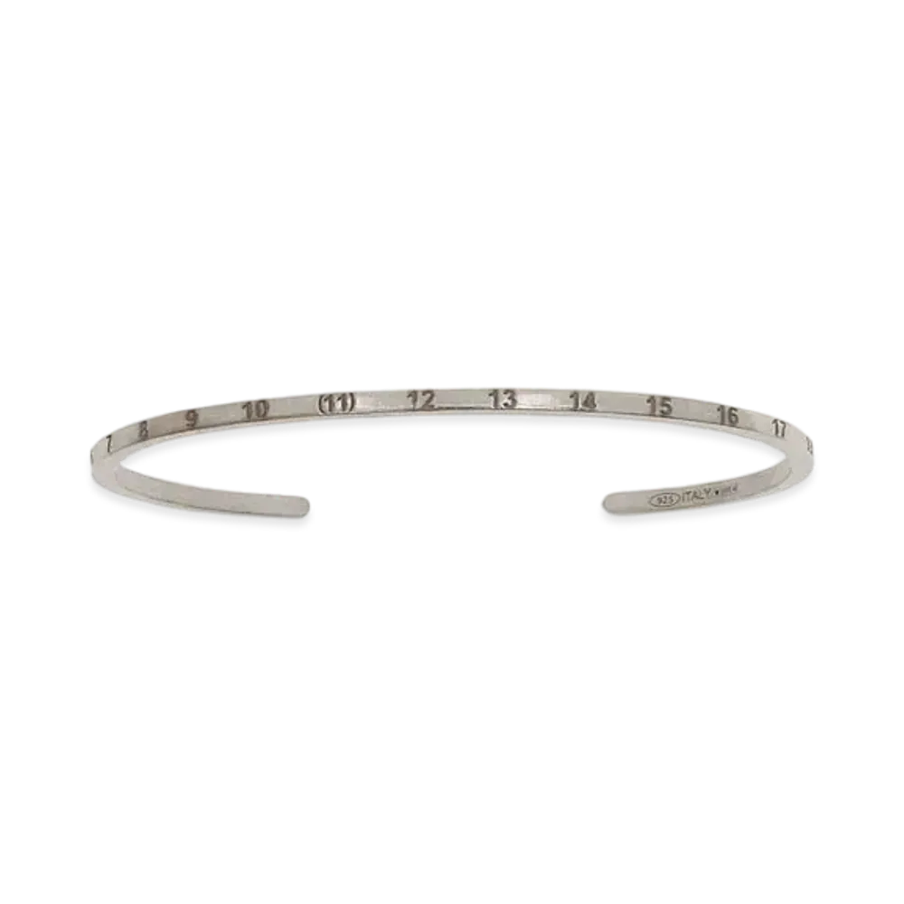 Maison Margiela Numerical Slim Cuff Bracelet "Silver"