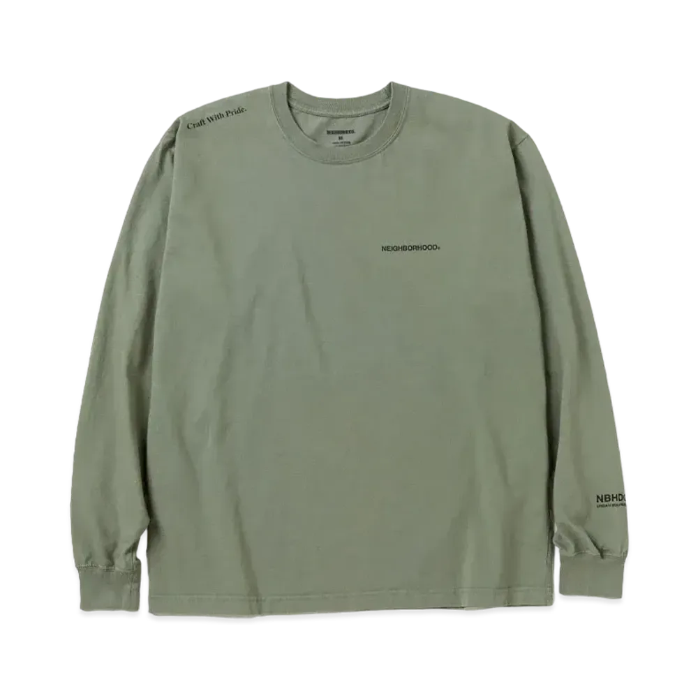 NEIGHBORHOOD NH . Tee LS-8 "Olive Drab"