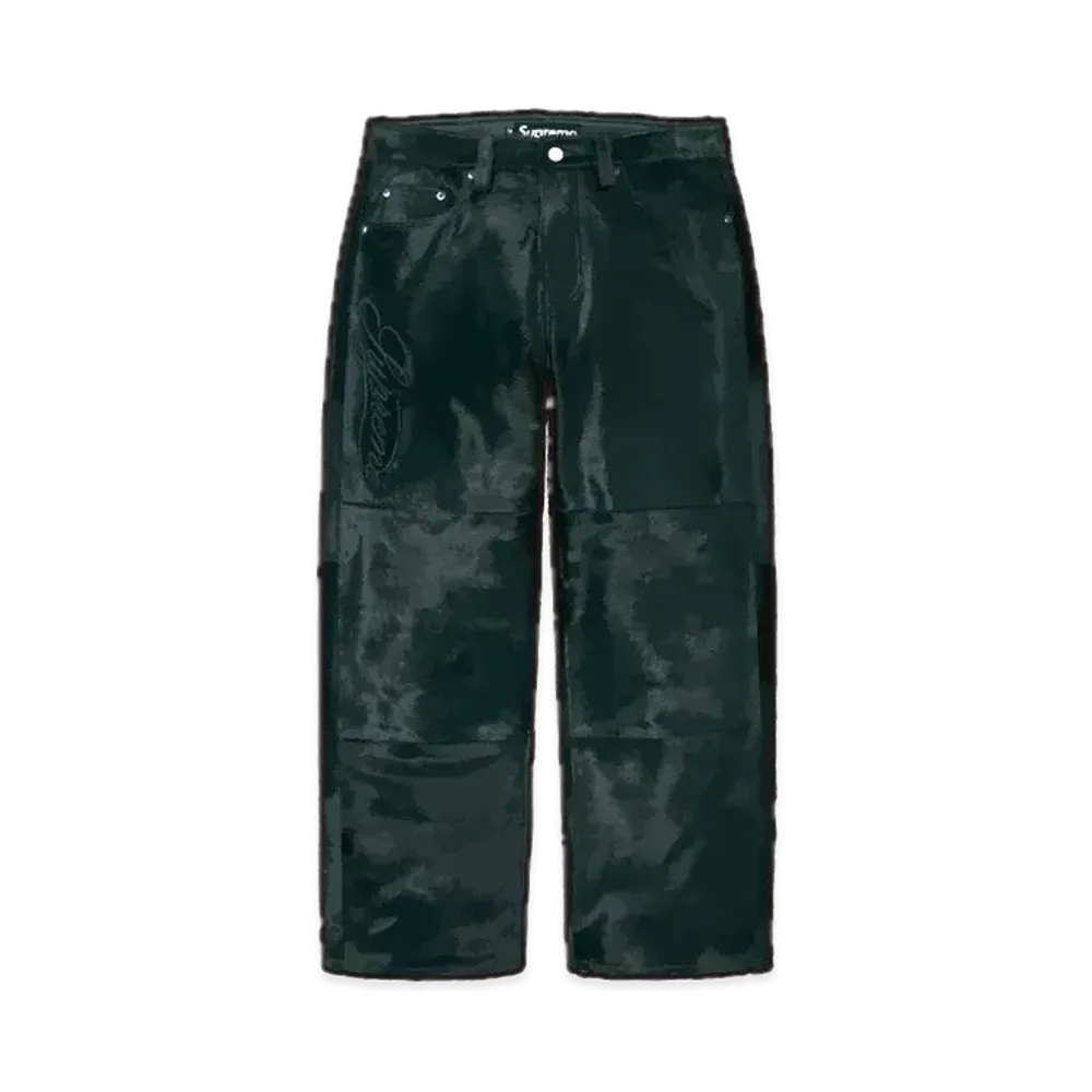 Supreme Ponyhair Loose Fit 5-Pocket Jean "Green"