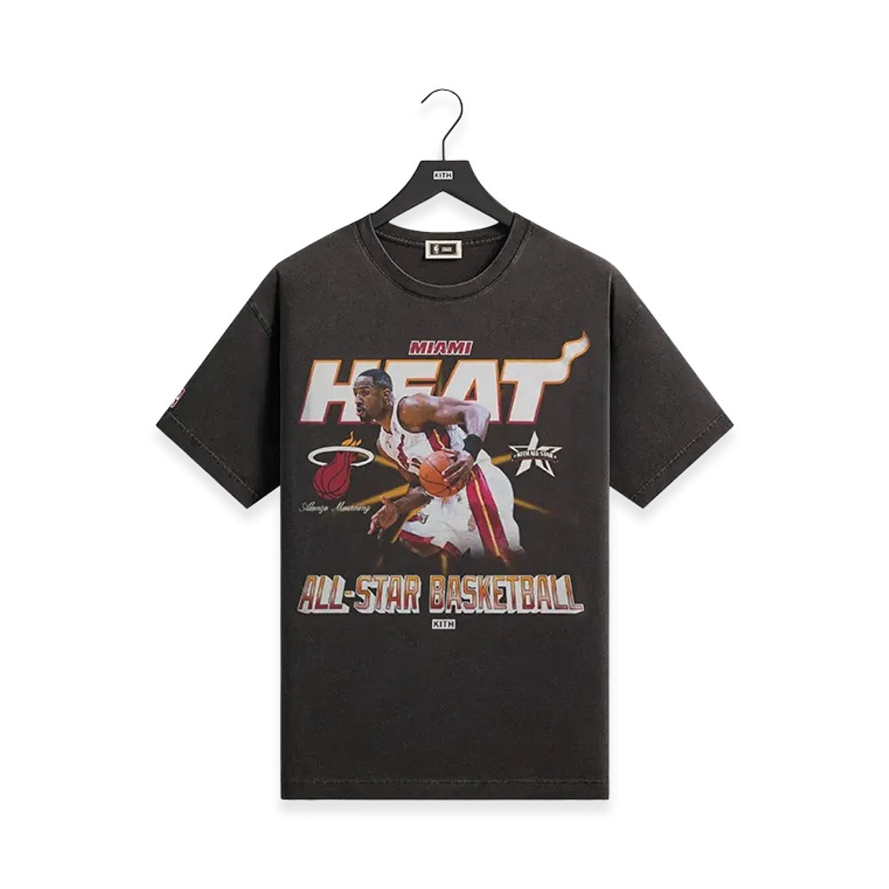 Kith x NBA All-Star Miami Heat Alonzo Mourning Vintage Tee "Black"