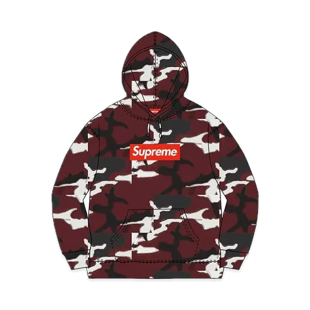Supreme Box Logo Hooded Sweatshirt "Red Camouflage" (13FW)