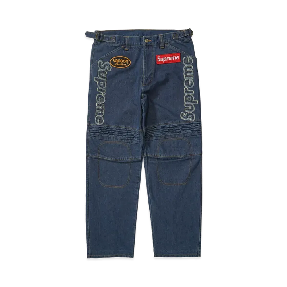 Supreme x Vanson Leathers Cordura Denim Racing Pant "Blue"