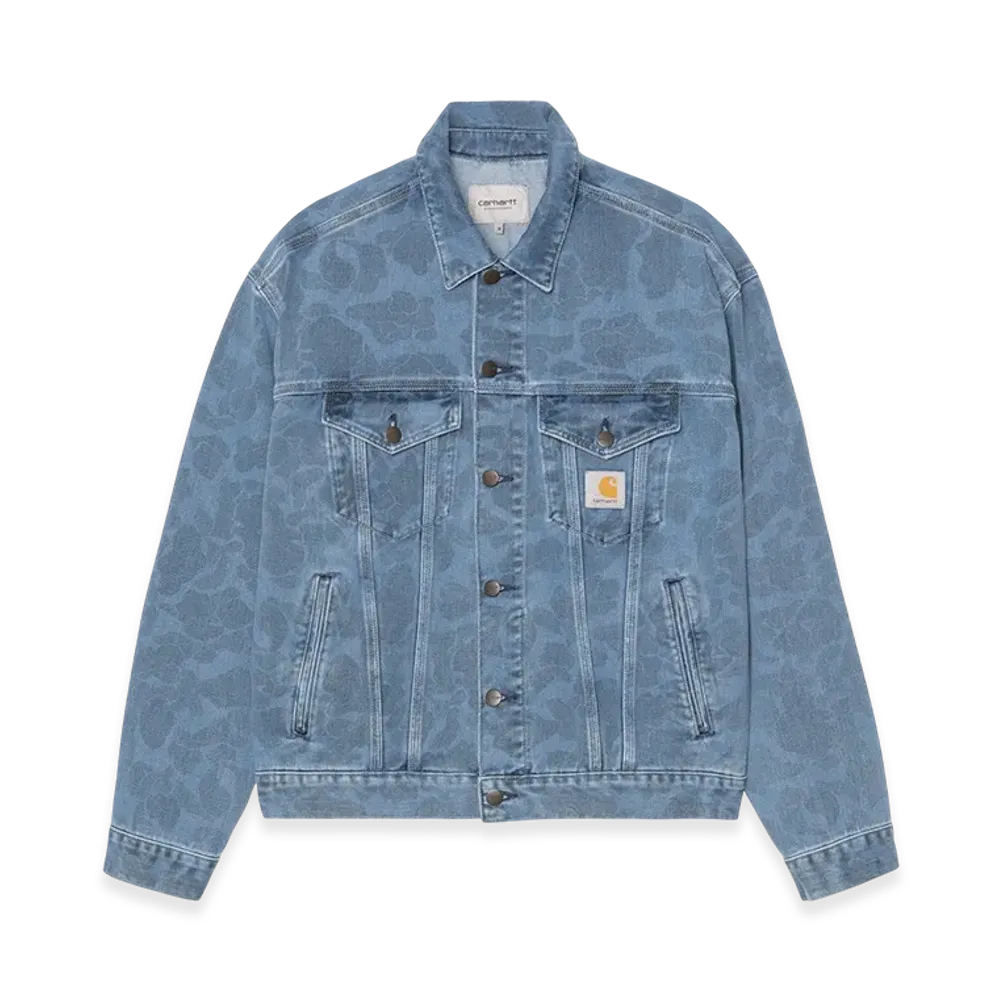 Carhartt WIP Duck Helston Jacket "Camo Duck, Blue(Bleached)"