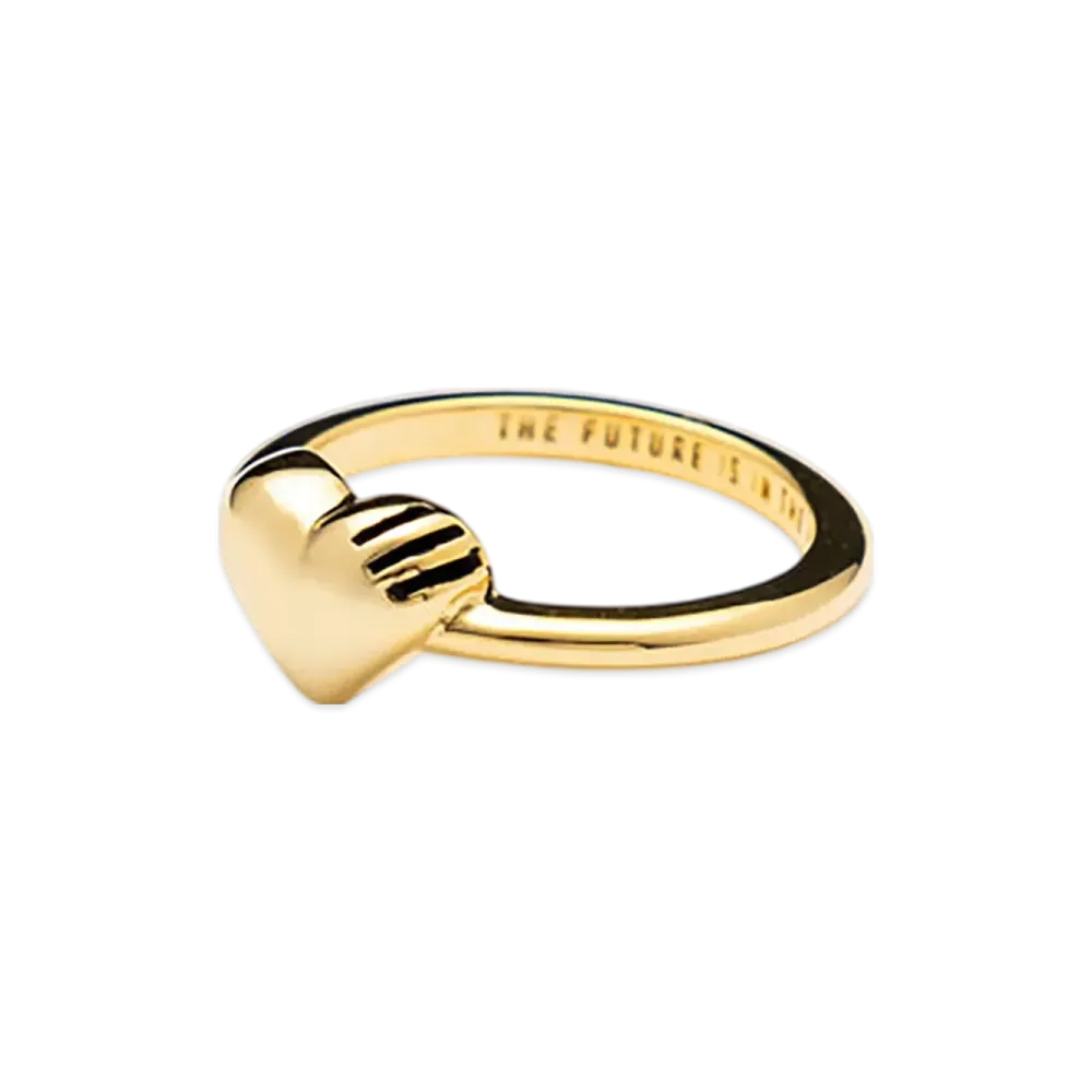 HUMAN MADE Heart Silver Ring "Gold"