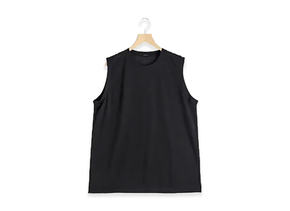 COMOLI Wool Mesh Sleeveless "Charcoal"