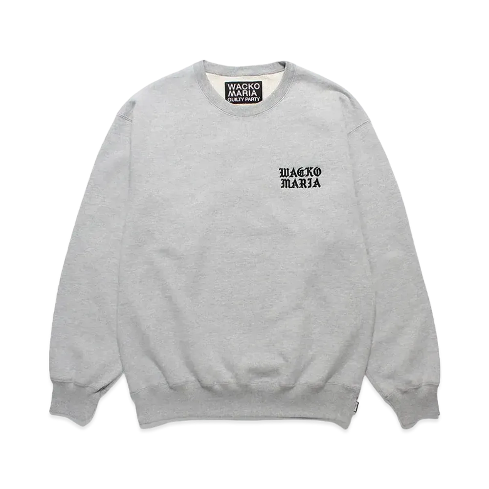 WACKO MARIA Heavy Weight Crew Neck Sweat Shirt "Gray"