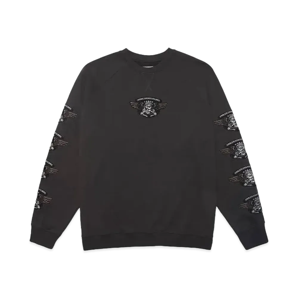 MAYO JESUS SKULL Embroidery Crew neck "GRAY"