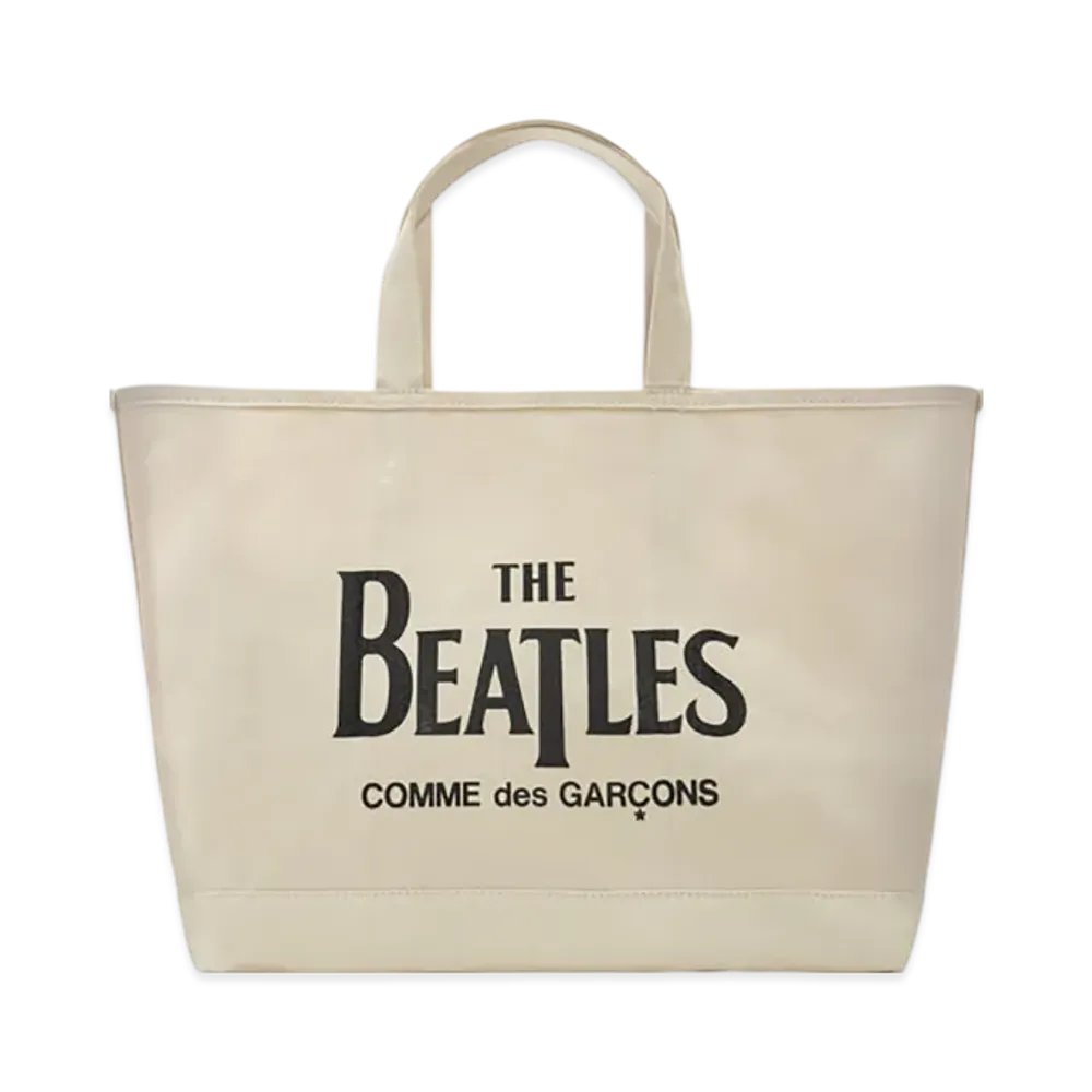 COMME des GARCONS x The Beatles Cotton Canvas Boat Bag "Beige"