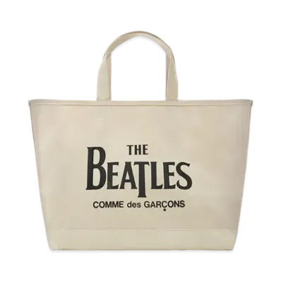COMME des GARCONS x The Beatles Cotton Canvas Boat Bag "Beige"