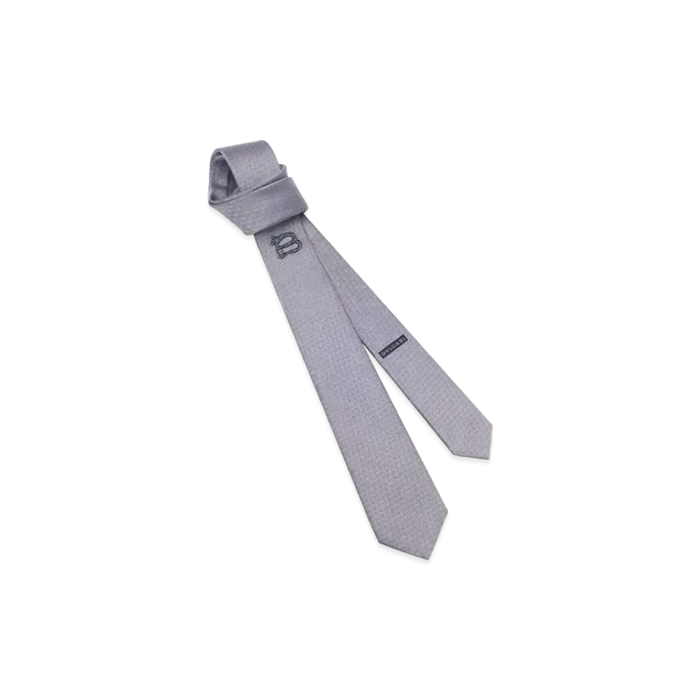 BVLGARI Evening Silk Tie "Grey"