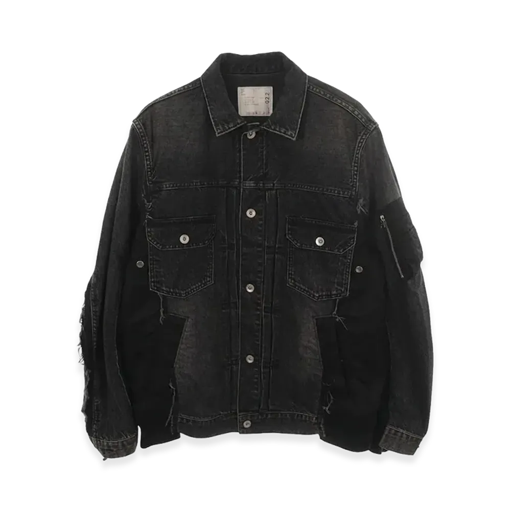 sacai Denim × MA-1 Jacket "Black"