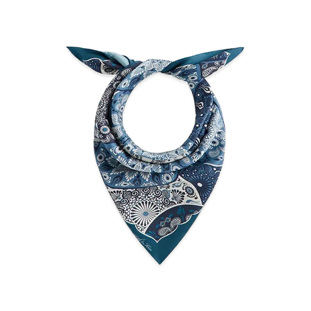Kith Printed Mandala Silk Scarf "Novel"