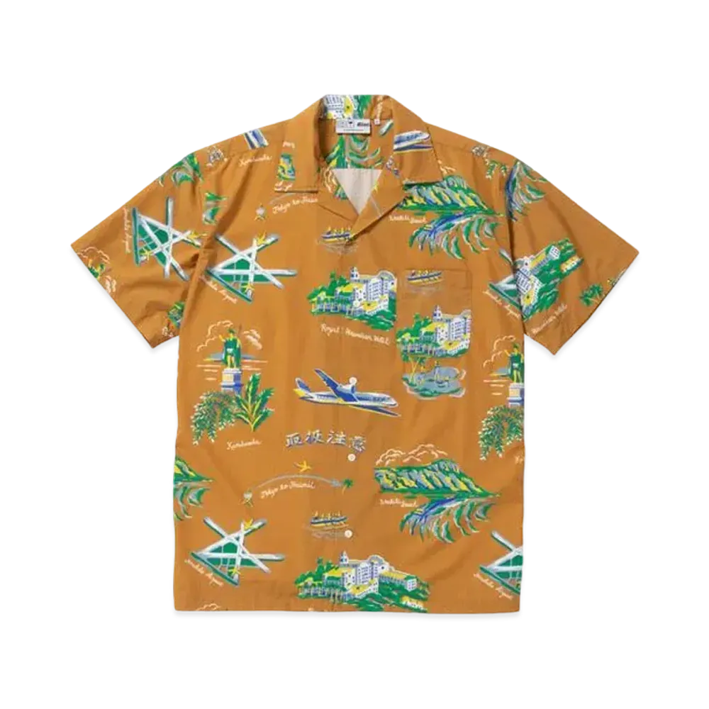 BlackEyePatch SOUVENIR ALOHA SHIRT "Khaki"