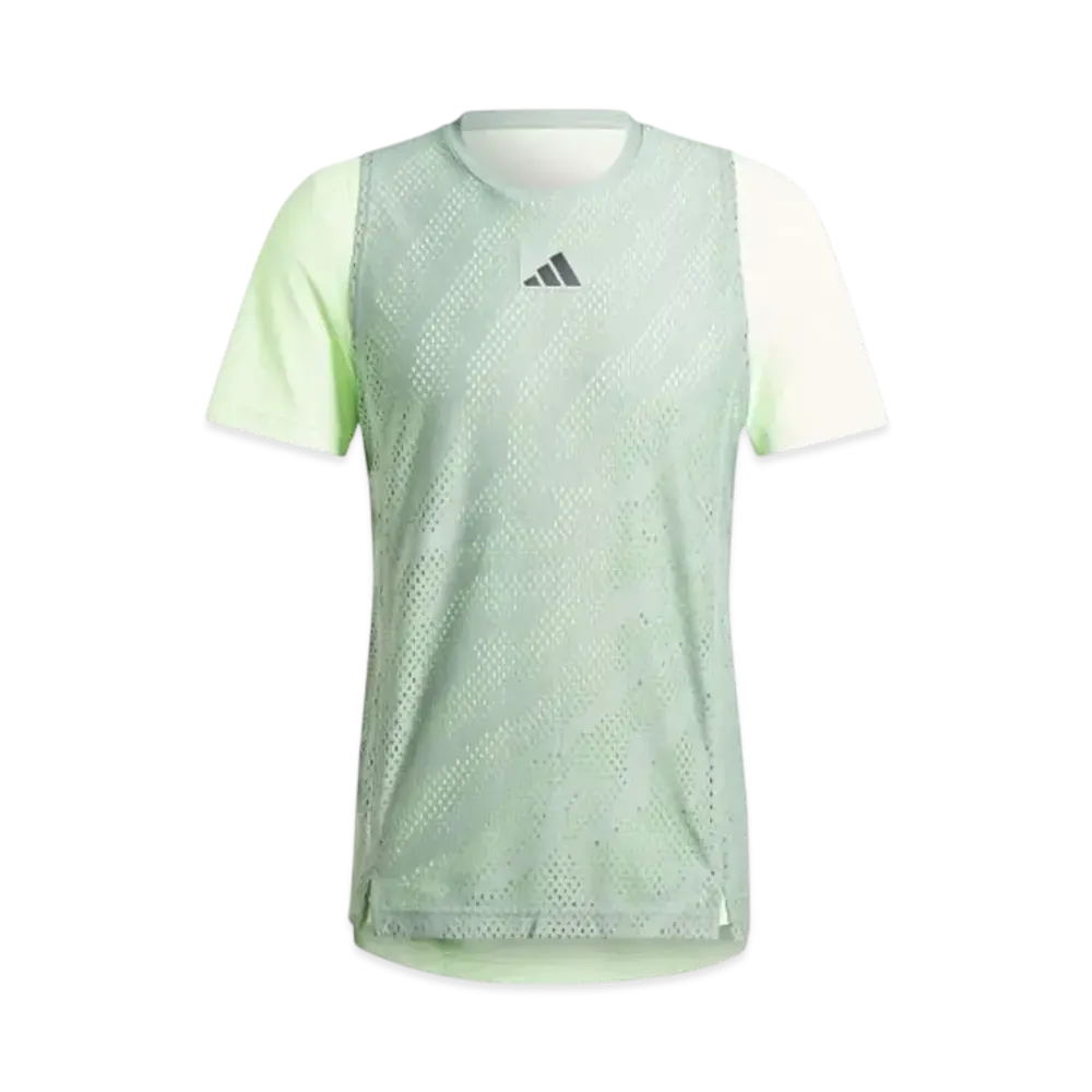 adidas Tennis Pro Layering Short Sleeve T-Shirt "Silver Green/Green Spark"