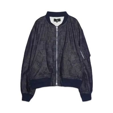 ANREALAGE AZ DENIM BOMBER JACKET "INDIGO"
