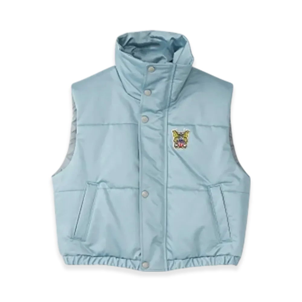 HYSTERIC GLAMOUR Levitated Girl Patch Short Vest "Blue"