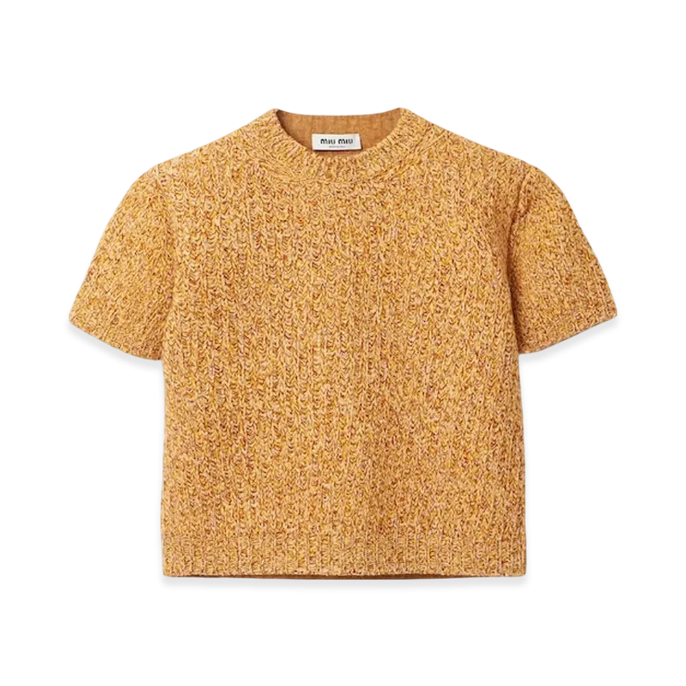 MIU MIU Women's Wool and Cotton Sweater "Cinnamon"