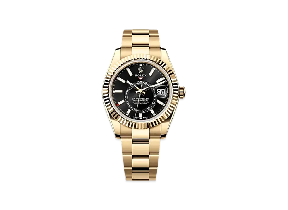 ロレックス スカイドゥエラー 42mm イエローゴールド 336938 "ブライトブラック"