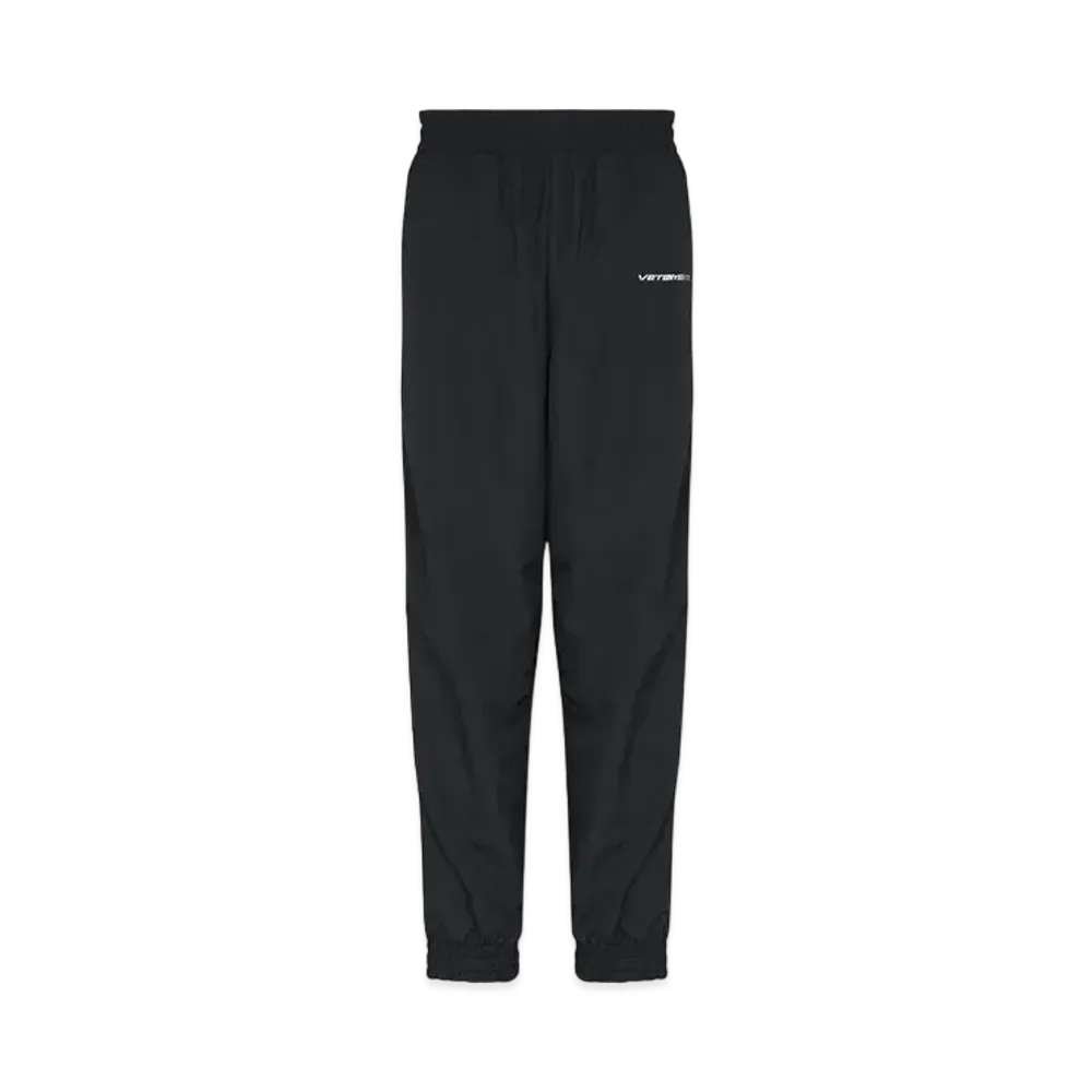 VETEMENTS logo tape track pants "Black"