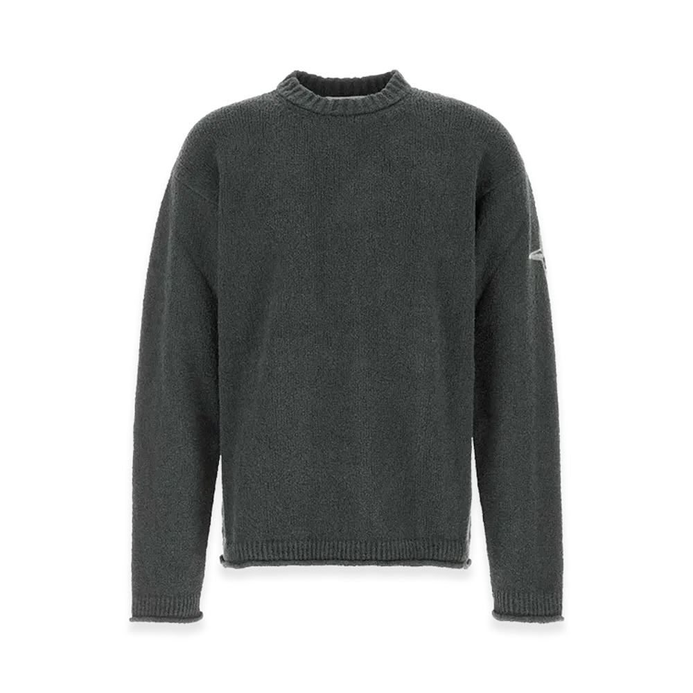 Stone Island Stretch Cotton Blend Sweater "Black/Dark Grey"