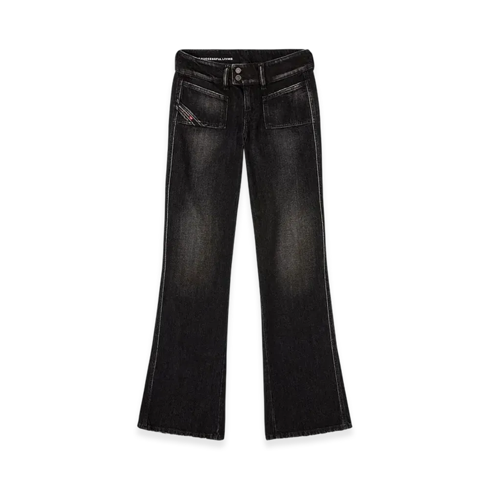 Diesel Bootcut Jeans D-Hush 09n50 "Black/Dark Grey"