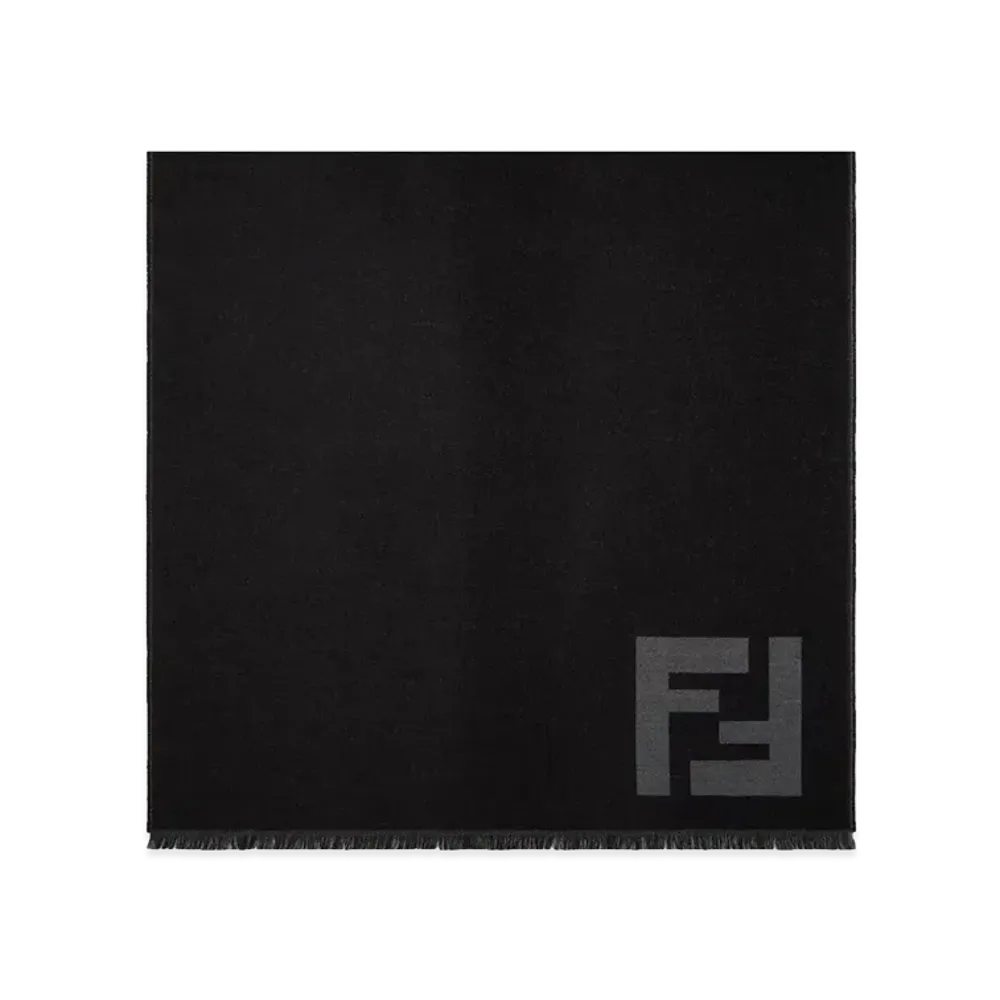 FENDI FF Macro Scarf "Black"