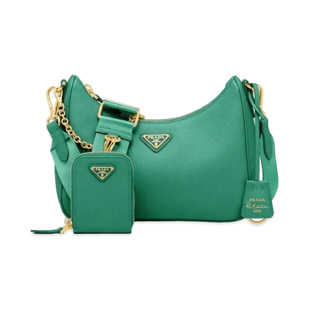PRADA Re Edition 2005 Saffiano Leather Bag Mango
