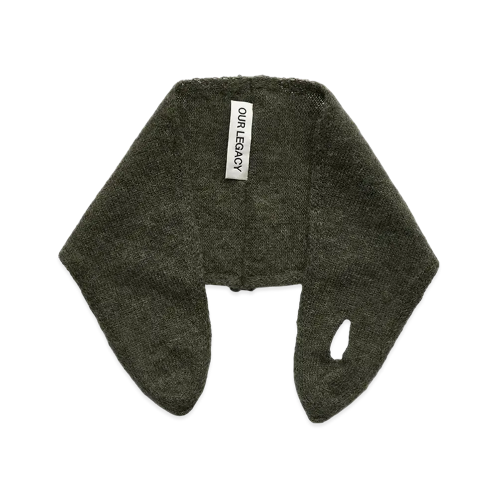 OUR LEGACY Miniature Scarf "Moss Green Fuzzy Alpaca"
