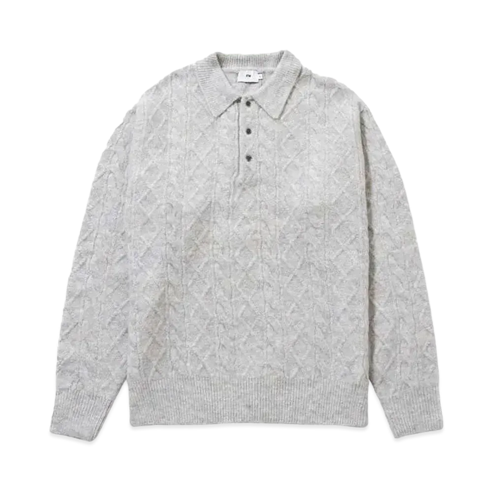 FTW CABLE KNIT POLO "OATMEAL"