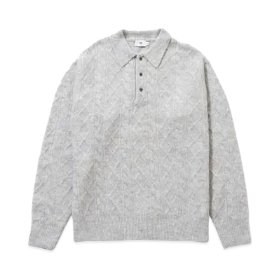 FTW CABLE KNIT POLO "OATMEAL"