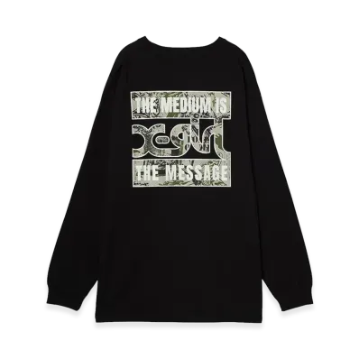 X-Girl Women's Brushed Collage Graphic Logo L/S Big Tee Dress "Black"
