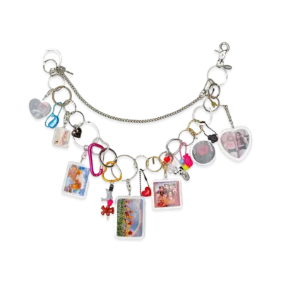 doublet x ST Company Embroidery 7 Words Keychain "Silver"