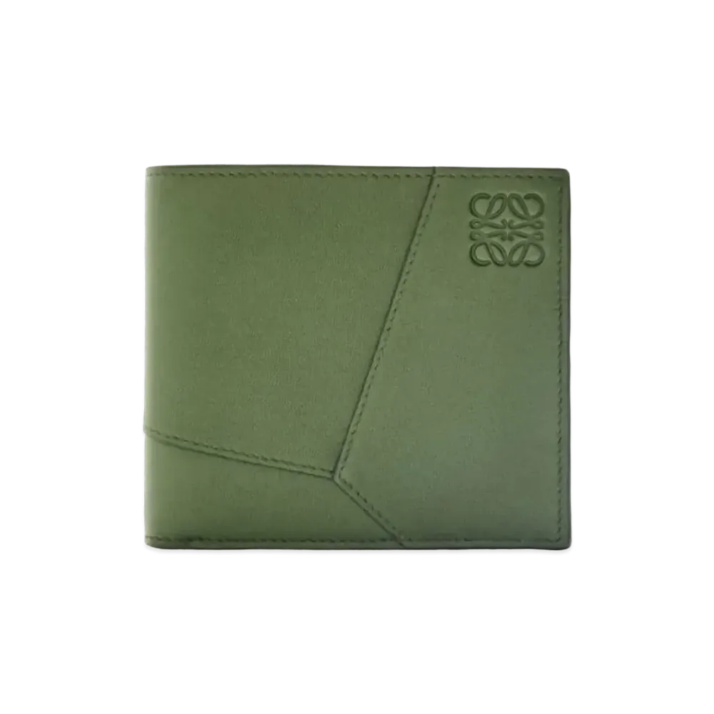 LOEWE Puzzle Bifold Wallet Classic Calf "Hunter Green"