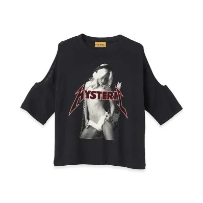 HYSTERIC GLAMOUR Women's Metal Girl Tee "Black"