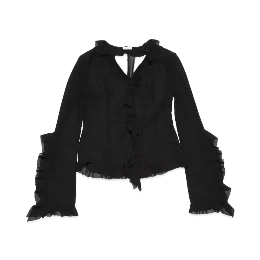 Acne Studios Ruffled Blouse "Black"