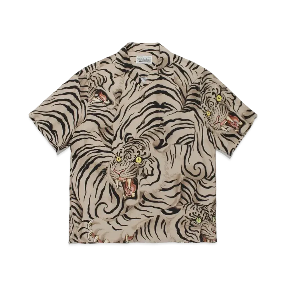 WACKO MARIA MIGHTY CROWN / TIM LEHI / HAWAIIAN SHIRT "Beige"