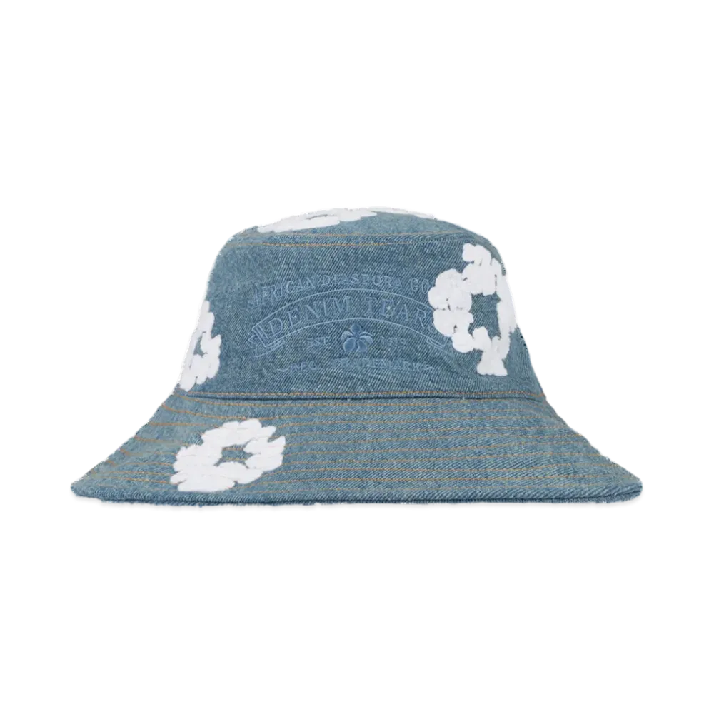 DENIM TEARS Denim Cotton Wreath Bucket Hat "Light Wash"