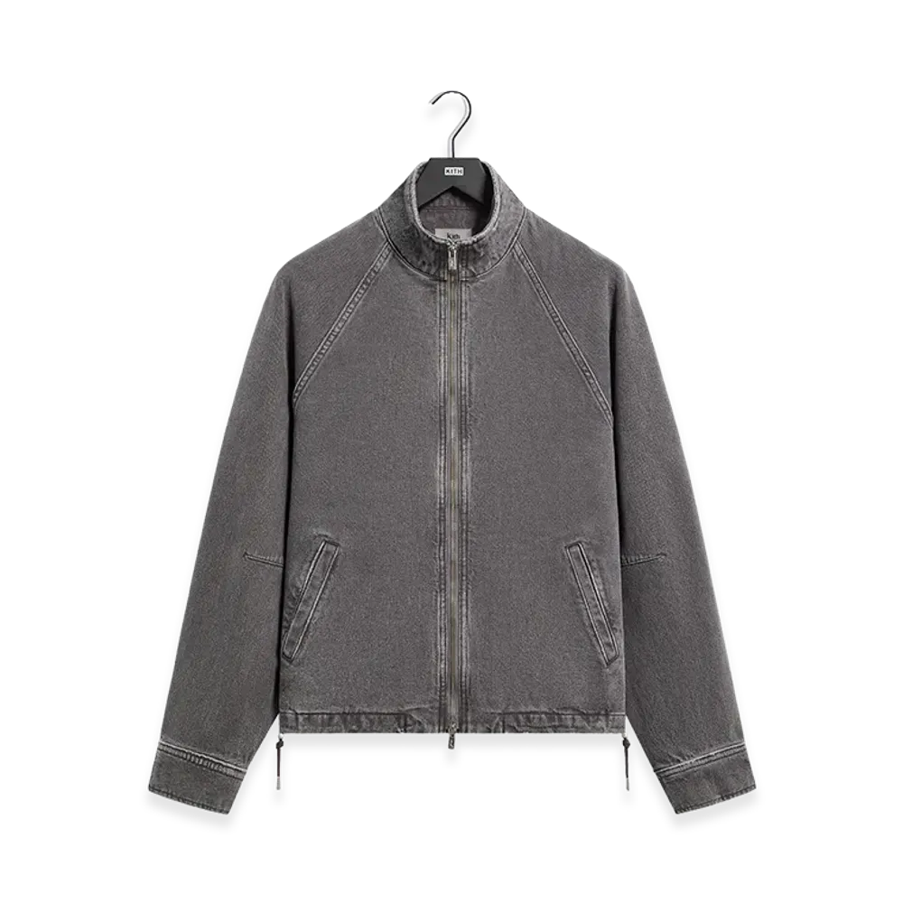 Kith Herringbone Denim Efron Track Jacket "Mineral"