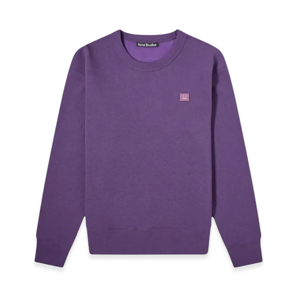 Acne Studios Fairview Face Crewneck Sweatshirt "Electric Purple"