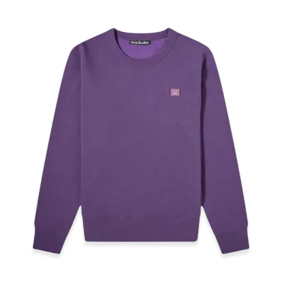 Acne Studios Fairview Face Crewneck Sweatshirt "Electric Purple"