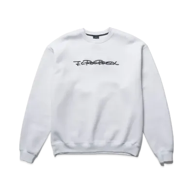F.C.Real Bristol Embroidery Tagging Loose Fit Crewneck Sweat "White"