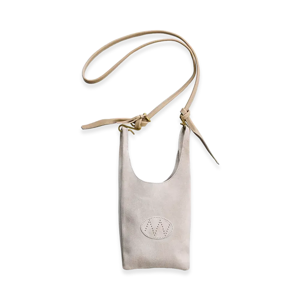 NICENESS S.O.Lowe – Petit Suede Leather Shoulder Strap Bag – Small "Light Beige"