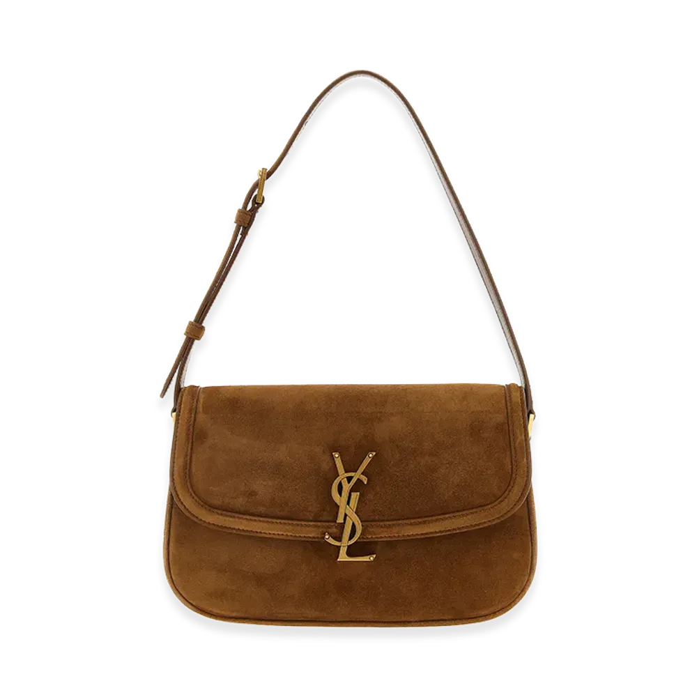 Saint Laurent Women's Solferino Medium Shoulder Bag "Brown"