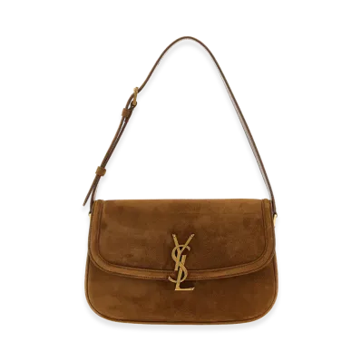 Saint Laurent Women's Solferino Medium Shoulder Bag "Brown"