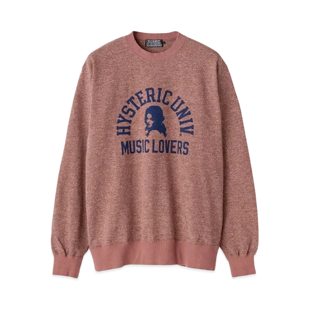HYSTERIC GLAMOUR Music Lovers Sweatshirt "Red"